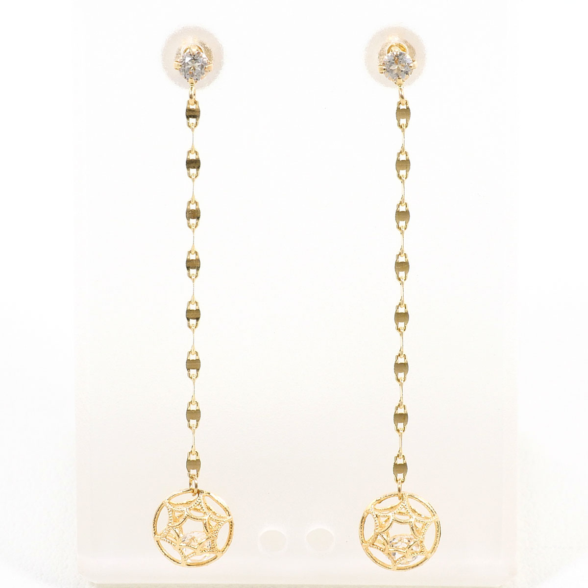 サマンサティアラ Samantha Tiara K10YG ピアス ジルコニア 総重量約0.8g ジュエリー 送料無料 新品同様 【中古】 ギフトラッピング無料｜ワンダープライス　店 8,512円