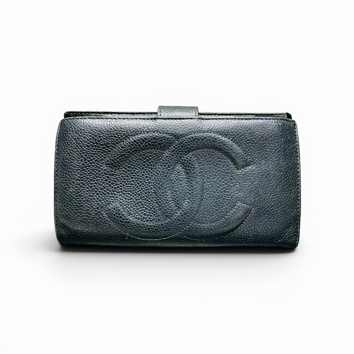 シャネル CHANEL ココマーク 二つ折り紙入れ 二つ折り紙入れ キャビア人はだ 貨物輸送無料 【中古】