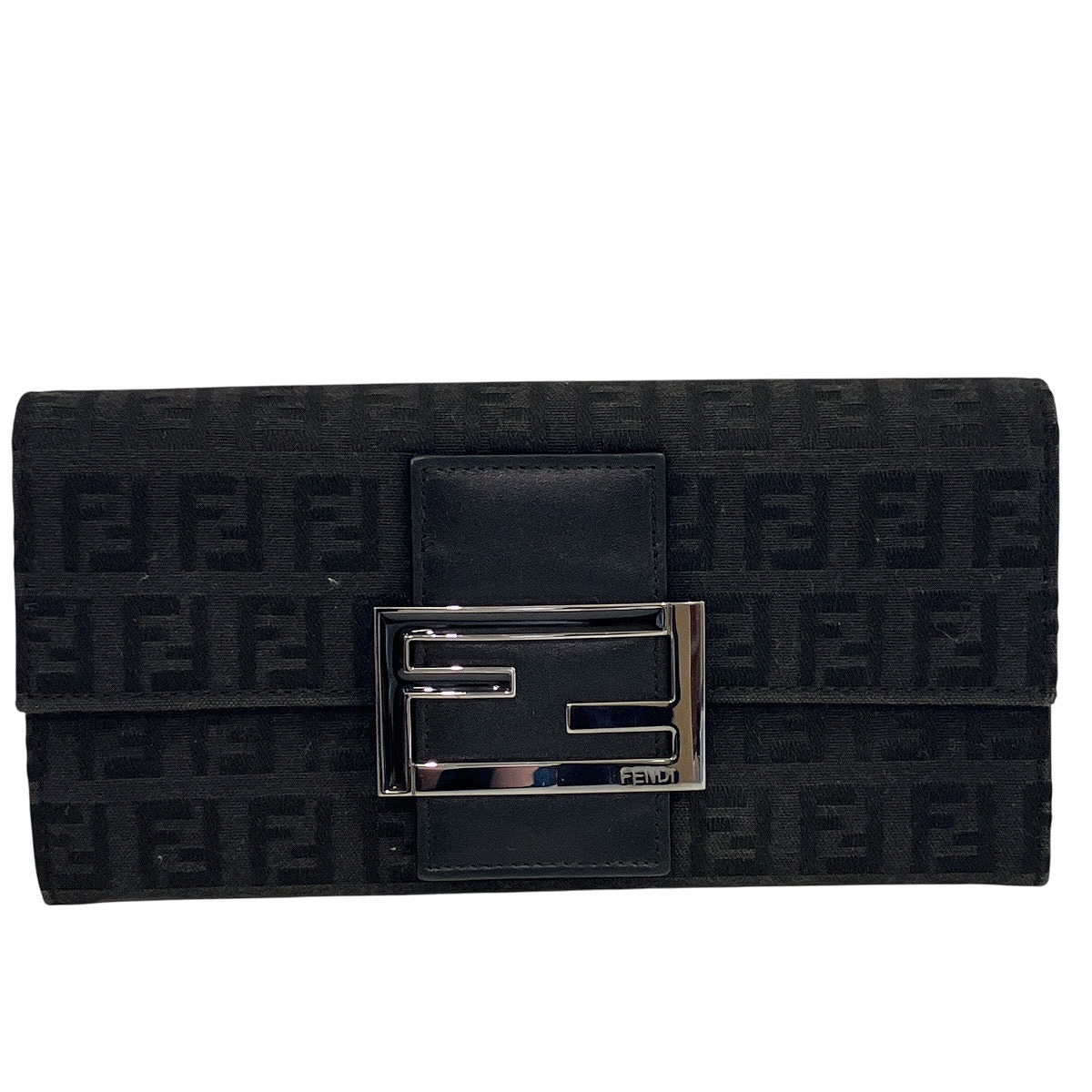 フェンディ FENDI 長紙入れ ズッキーノ 帆布 なめし革 8M0021 貨物輸送無料 【中古】