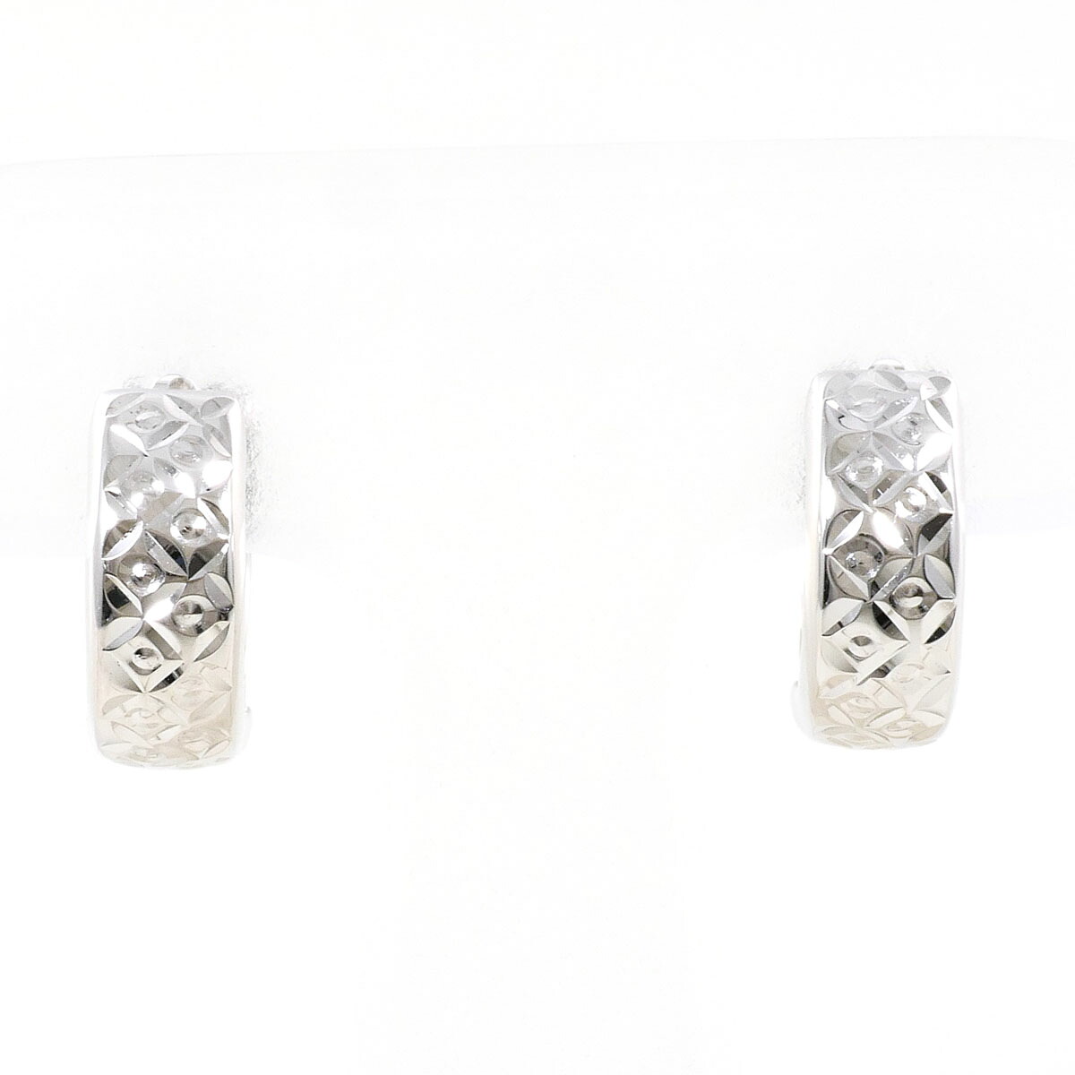 K10WG ピアス 総重量約0.9g ジュエリー 送料無料 新品同様 【中古】 ギフトラッピング無料|ワンダープライス 店