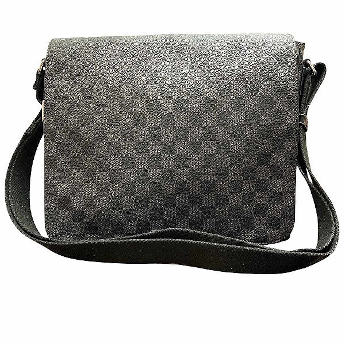 ルイ・ヴィトン LOUIS VUITTON ディストリクトMM ショルダーバッグ ダミエグラフィット PVC なめし革 N41272 貨物輸送無料 【中古】