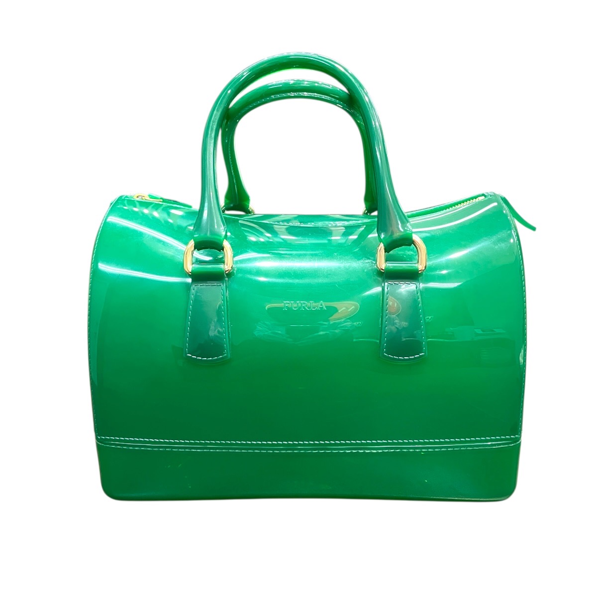 フルラ Furla 砂糖菓子御徒面子 ボストンバッグ 専売特許なめし革 貨物輸送無料 【中古】