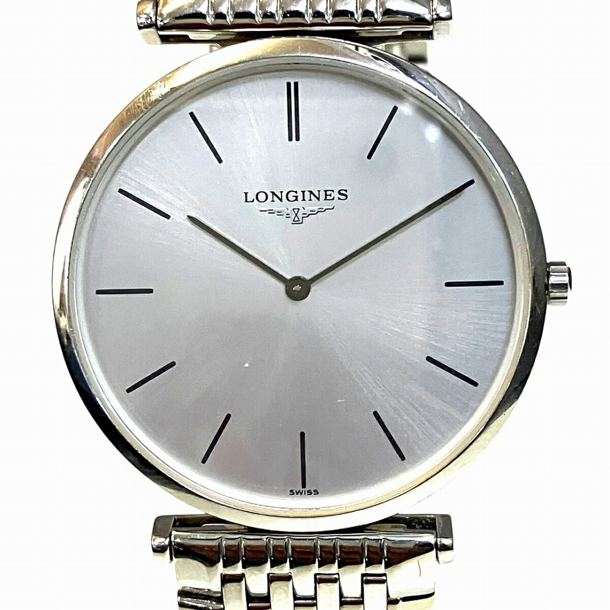 ロンジン LONGINES ラ グラン 古典派音楽 ドゥ ロンジン ウォッチ 総掛け目約62.9g SS SS 石英 しろがね色文字記号盤  L4.709.4 貨物輸送無料 【中古】