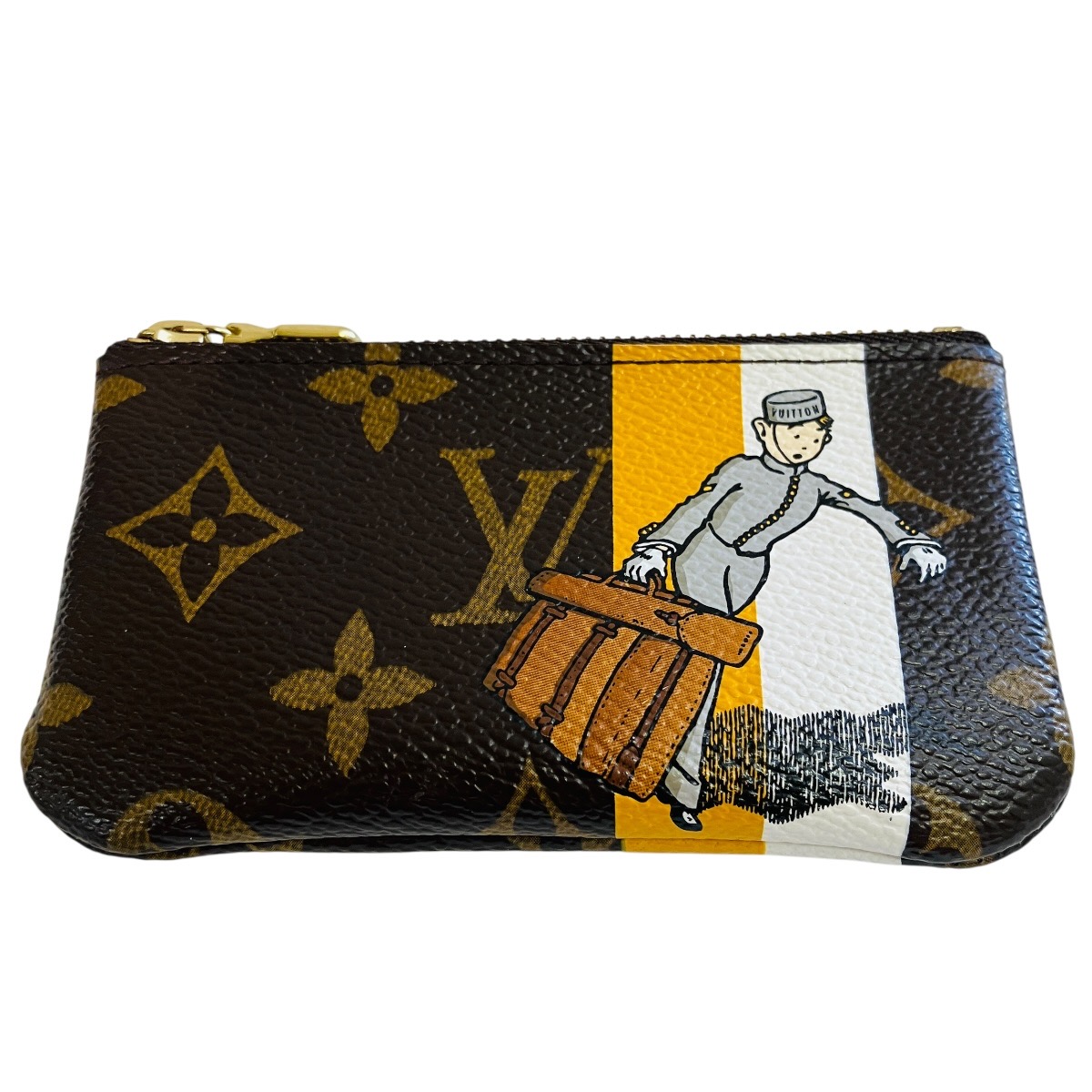 ルイ・ヴィトン LOUIS VUITTON ポシェットクレ コインケース モノグラムグルーム 帆布 トアル地 M60033 貨物輸送無料 【中古】