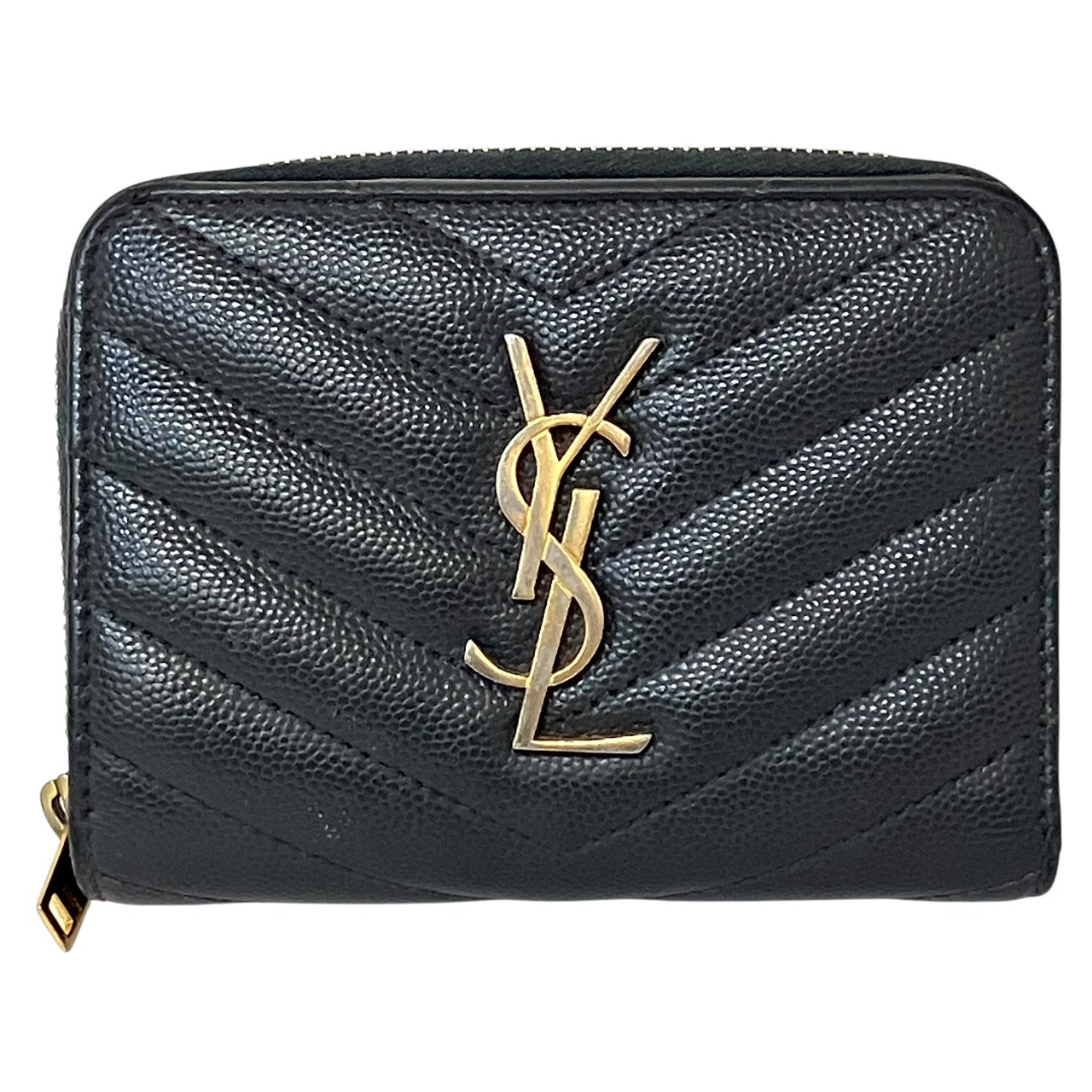 サンローラン SAINT LAURENT コンパクト ジップアラウンド ウォレット 403723 二つ折り財布 レディース 送料無料 【中古】|ワンダープライス 店
