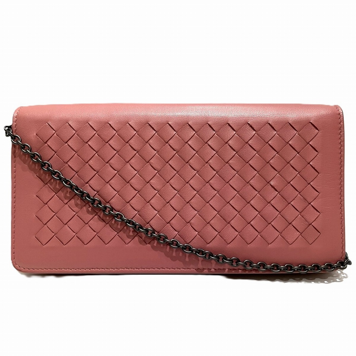 ボッテガヴェネタ BOTTEGAVENETA ウォレットチェーン イントレチャート なめし革 貨物輸送無料 【中古】