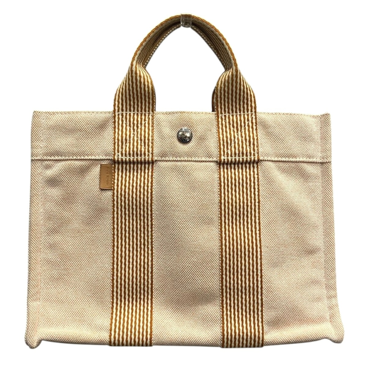 エルメス HERMES フールトゥPM ハンドバック 綿織物帆布 貨物輸送無料 【中古】