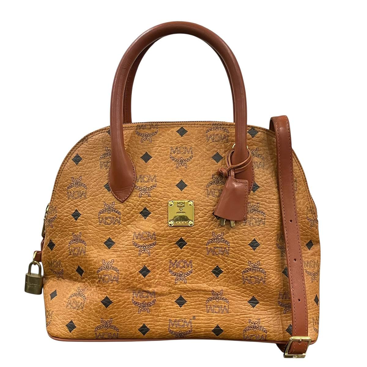 エム・シー・エム MCM ハンドバック ヴィセトス なめし革 貨物輸送無料 【中古】
