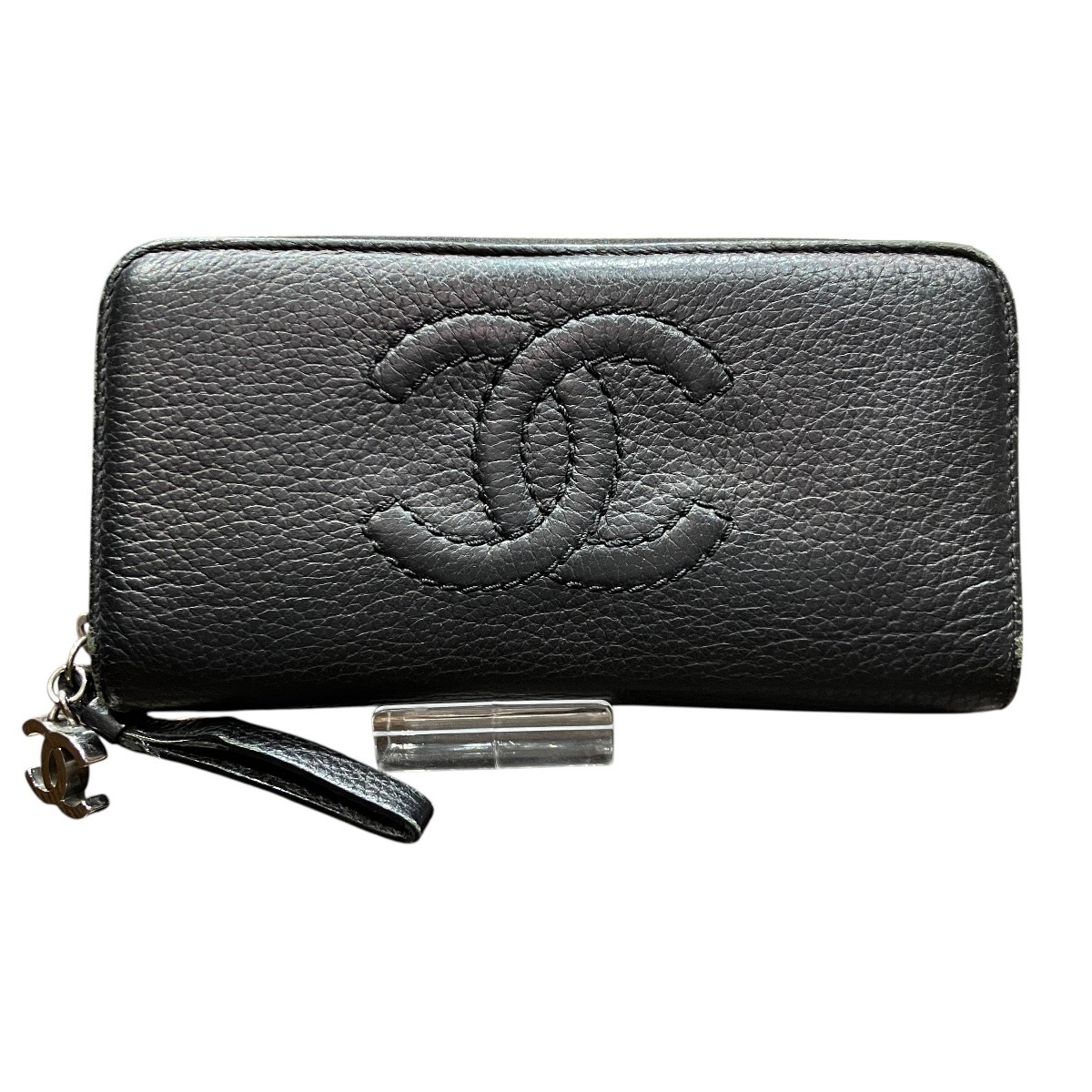 シャネル CHANEL 長紙入れ ココマーク なめし革 貨物輸送無料 【中古】