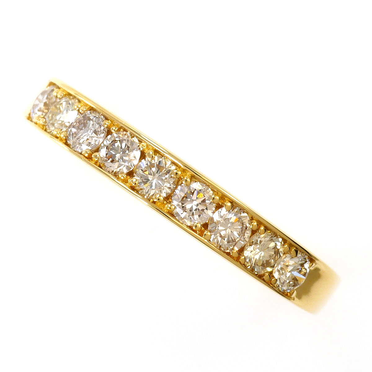 K18YG リング・指輪 14号 ダイヤ 0.50ct 鑑別書 総重量約2.5g ジュエリー 送料無料 新品同様 【中古】 ギフトラッピング無料|ワンダープライス 店