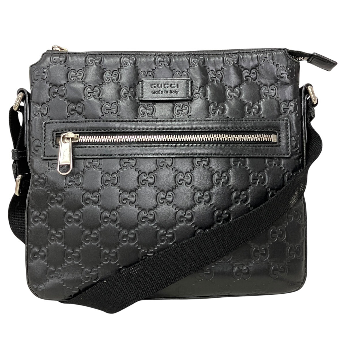 グッチ GUCCI ショルダーバッグ グッチシマ なめし革 406410 貨物輸送無料 【中古】