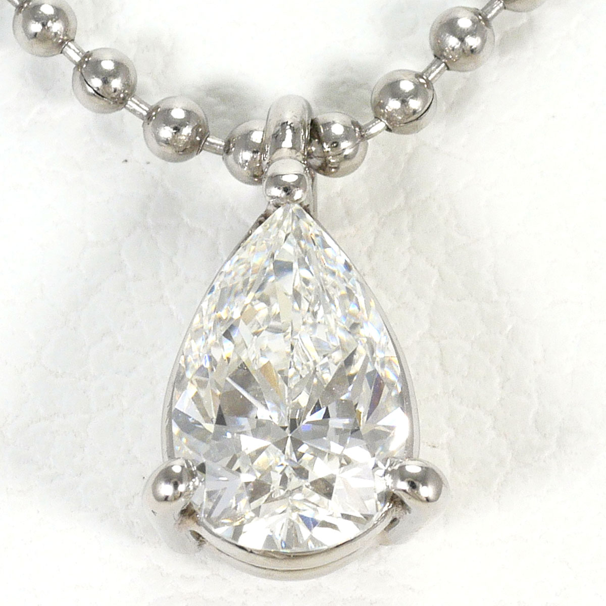 PT900/プラチナ PT850/プラチナ ネックレス ダイヤ 0.53ct VS2 鑑定書 約40cm 総重量約3.9g ジュエリー 送料無料 新品同様 【中古】 ギフトラッピング無料|ワンダープライス 店