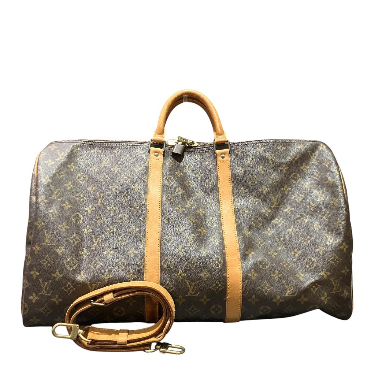 ルイ・ヴィトン LOUIS VUITTON キーポルバンドリエール55 ボストンバッグ モノグラム トアル地 M41414 貨物輸送無料 【中古】