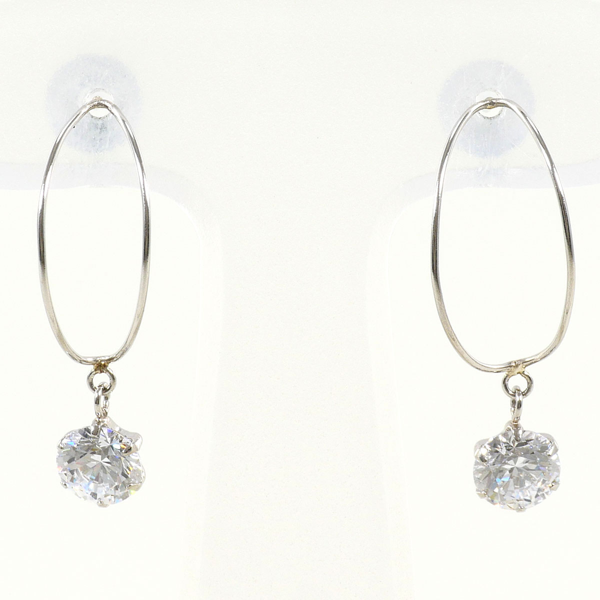 PT900 プラチナ ピアス ジルコニア 総重量約1.1g ジュエリー 中古 送料無料 【中古】 ギフトラッピング無料｜ワンダープライス　店