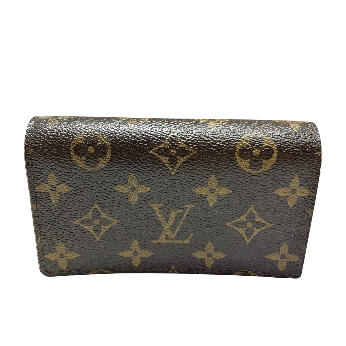ルイ・ヴィトン LOUIS VUITTON モノグラム  ポルトモネビエトレゾール M61730 二つ折り紙入れ ユニ一発やる 貨物輸送無料 【中古】