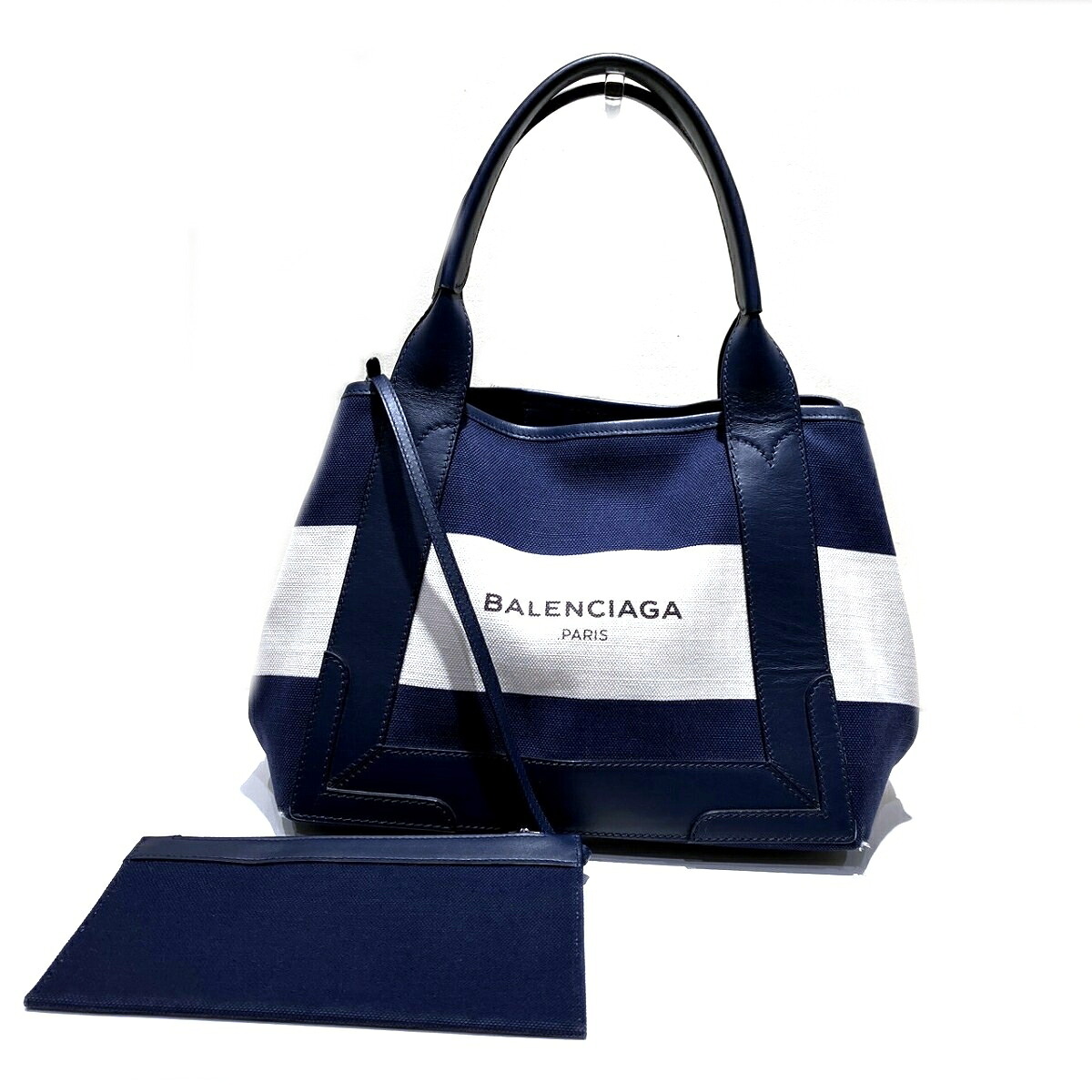 バレンシアガ BALENCIAGA ネイビーカバスS 339933 ハンドバッグ レディース 送料無料 【中古】|ワンダープライス 店