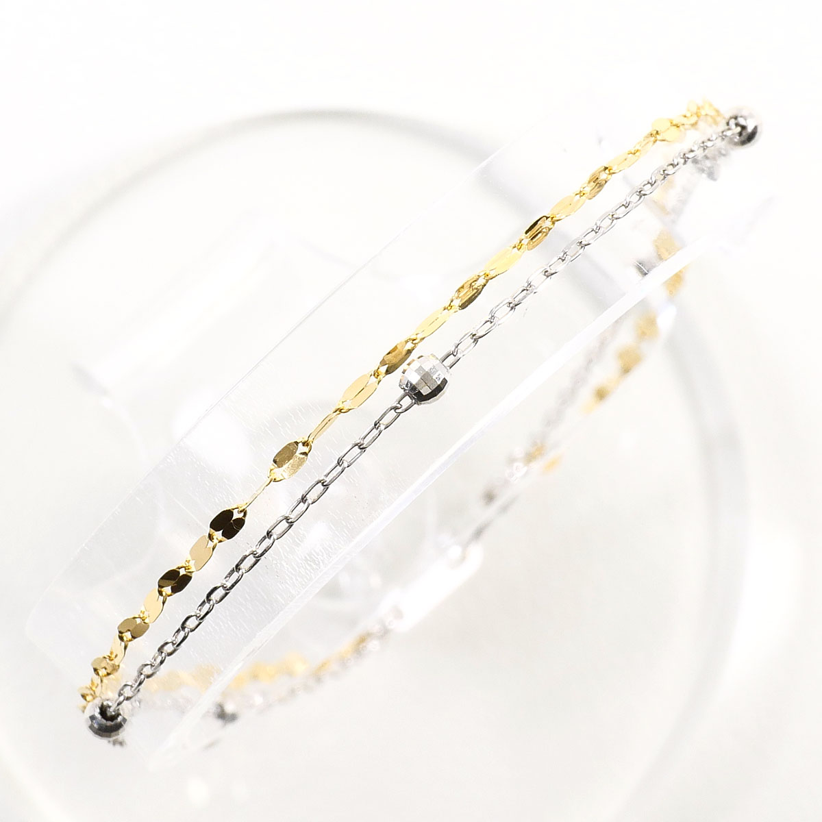 K18 18金 YG イエローゴールド ブレスレット 約18cm 総重量約1.0g ジュエリー 中古 送料無料 【中古】 ギフトラッピング無料|ワンダープライス 店