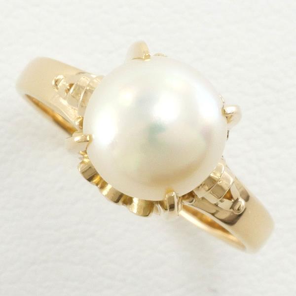K18 18銀子 Yg 黄みゴールド リング 10号数 パール おおよそ7mm 総ウエート約3 6g ジュエリー 中古 送料無料 新品相似的 中古 あす他愛も無い ギフトラッピング無料 Onpointchiro Com