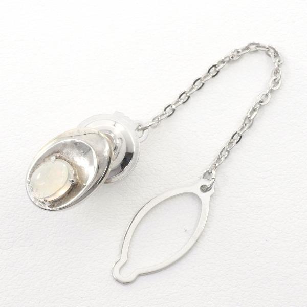 K14 14金 WG ホワイトゴールド 合金 ピンブローチ オパール 総重量約4.3g ジュエリー 中古 送料無料 新品同様 ギフトラッピング無料