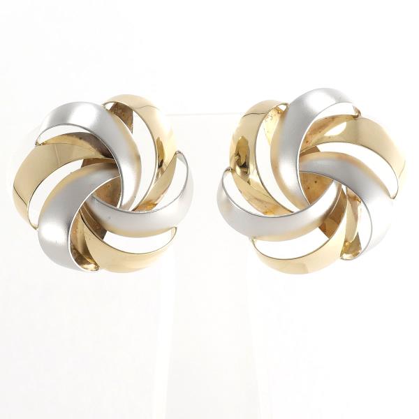 レディースK18 (18金) ダイヤピアス10mm x 12mm 4.0g 新品アクセサリー