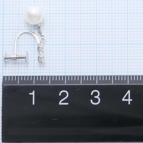 K1010金WGホワイトゴールドイヤリングパールジルコニア総重量約1.7gジュエリー中古送料無料新品同様【中古】【あす楽】ギフトラッピング無料