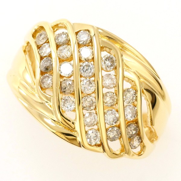 楽天市場】18金イエローゴールド リング 10号 K18YG 指輪 多面形 多面  