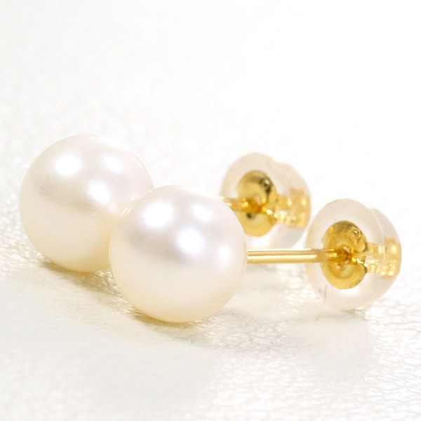 K18 18金 YG イエローゴールド ピアス パール(真珠) 総重量約0.7g ジュエリー 中古 送料無料 新品同様 【中古】 ギフトラッピング無料|ワンダープライス 店