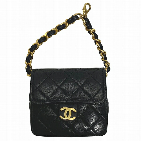 希少　シャネル　ミニミニマトラッセ　ココマーク バッグチャーム ラムスキン　黒 楽天市場】CHANEL シャネル マイクロミニマトラッセ ココマーク
