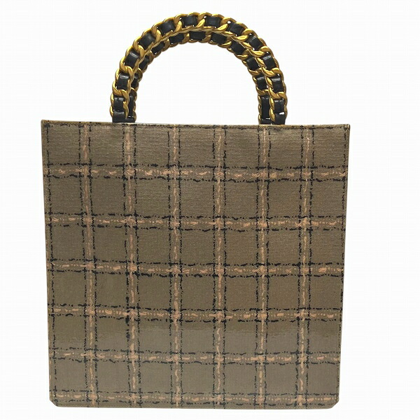 シャネル CHANEL チョコバー パテント チェーン バッグ トートバッグ ハンドバッグ レディース 送料無料 【中古】