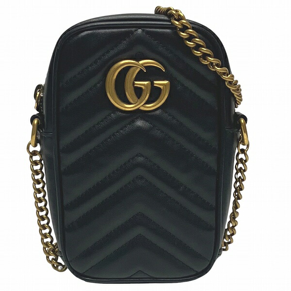 グッチ GUCCI GGマーモント 598597 ミニ バッグ ショルダーバッグ レディース 送料無料 【中古】｜ワンダープライス　店