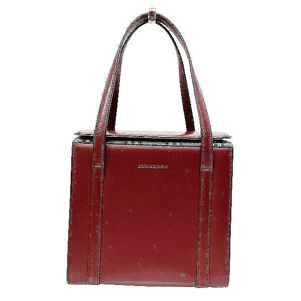 バーバリー Burberry ボックス席型 ボルドーワイン 御徒面子 ハンドバック レディース 貨物輸送無料 【中古】