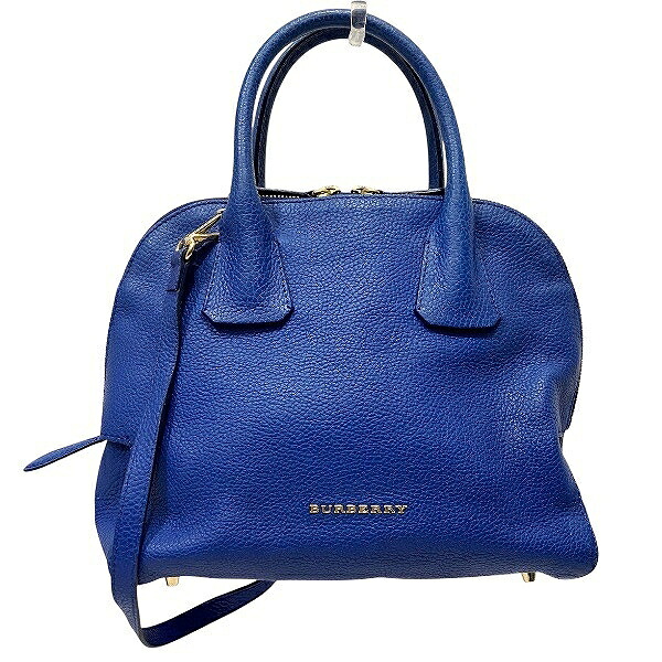 バーバリー Burberry 青み なめし革 2WAY 御徒面子 ハンドバック ショルダーバッグレディース 貨物輸送無料 【中古】