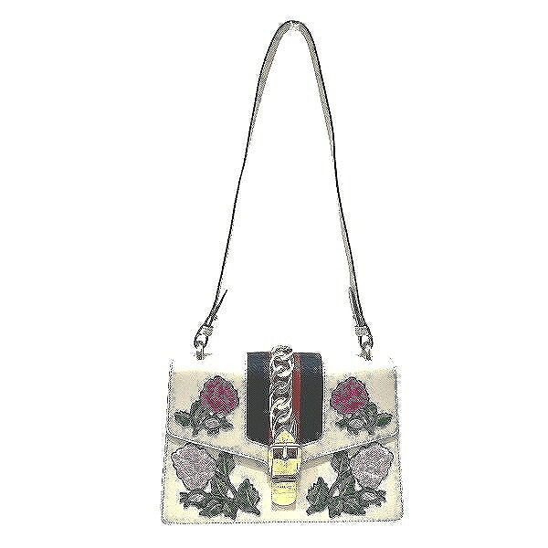 グッチ GUCCI シルヴィ 421882 刺繍 花柄 バッグ ショルダーバッグ レディース 送料無料 【中古】