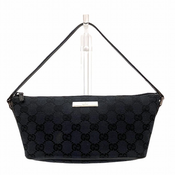 GUCCI GGキャンバス アクセサリーポーチ ブラック 154432 中古 GUCCI GGキャンバス アクセサリーポーチ ブラック 154432 中古 楽天