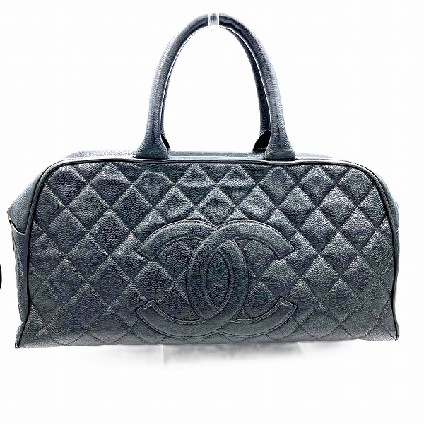 専用　CHANEL デカココ  キャビアスキン パンチング ミニボストン バッグ 専用 CHANEL デカココ キャビアスキン パンチング ミニボストン