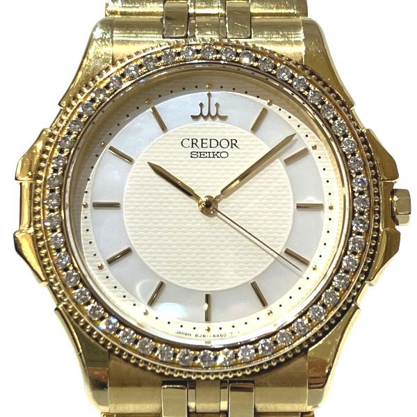 稼働美品　箱付　定価31万円　K18WG CREDOR パシフィーク メンズ 愛*伝様 定価31万 クレドール パシフィーク K18WG メンズ腕時計