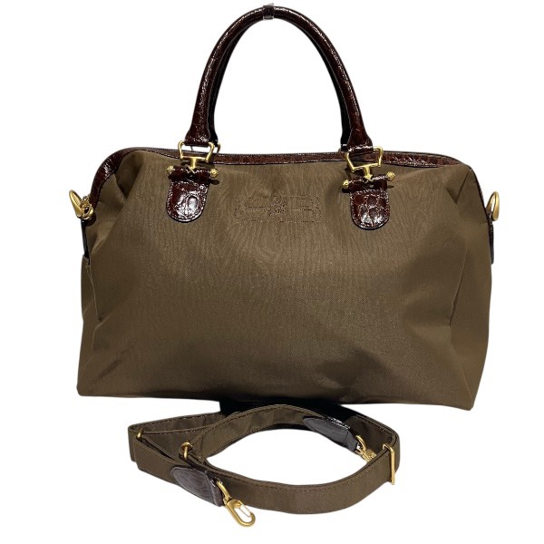 BALENCIAGA ナイロン製 ベージュ ボストンバッグ BALENCIAGA ナイロン製 ベージュ ボストンバッグ BALENCIAGA ナイロン