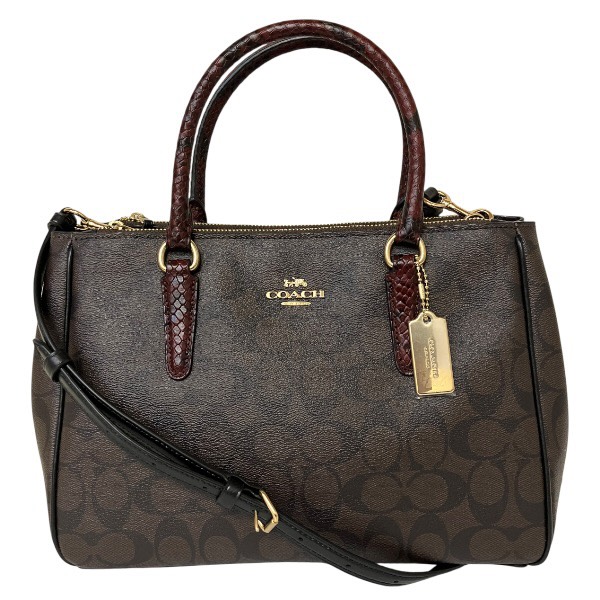 コーチ COACH シグネチャー F44959 2Way バッグ ハンドバッグ ショルダーバッグ レディース 未使用品 送料無料 【中古】