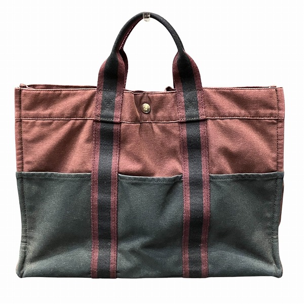 楽天市場】エルメス HERMES フールトゥ MM ネイビー ブラウン ロゴ