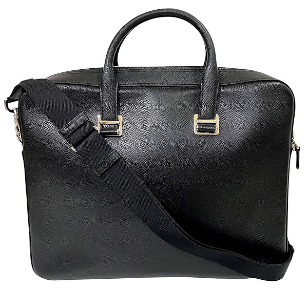 ダンヒル Dunhill カドガン ビジネスバッグ ブリーフケース 黒 レザー メンズ カドガン シングルガセット ドキュメントケース