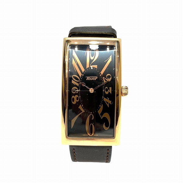 稼働中 TISSOT ティソ バナナウォッチ T117509A クォーツ ティソ バナナウォッチ T117509A クォーツ GP 純正革ベルト 純正尾錠