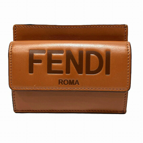 美品　FENDI　フェンディ　コインケース　ブラウン　小銭入れ　ズッカ FENDI フェンディ カードケース コインケース ズッカ ブラウン系