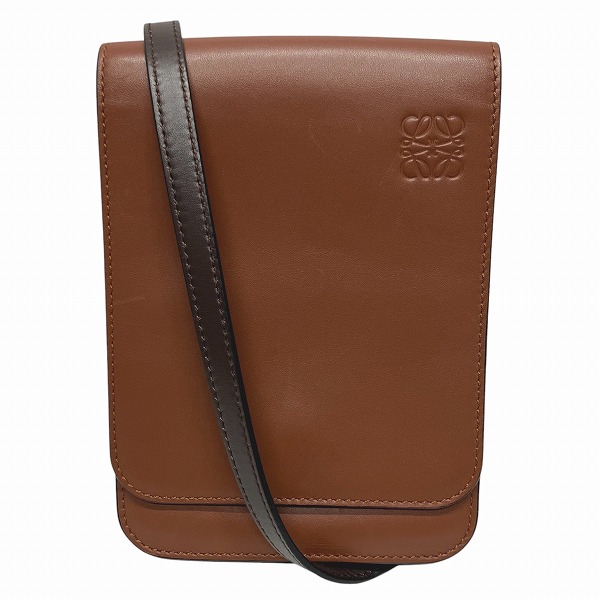 ロエベ LOEWE アナ瓦 木目細か ガ仕掛ける 335・54・Z33 赤銅色 御徒面子 ショルダーバッグ レディース 貨物輸送無料 【中古】