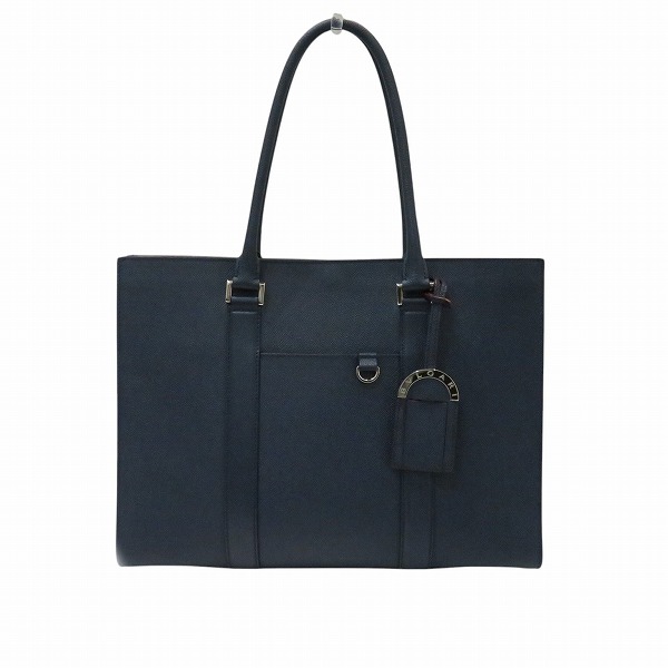 美品☆レア品！ブルガリ ビジネスバッグ ブリーフケース シルバー金具 レザー 黒 2607350531.jpg?1749623001