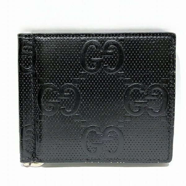 11C356/グッチ/マネークリップ/シマ/GGロゴ/レザー/ブラック/黒 楽天市場】【財布】GUCCI グッチ グッチシマ GG ロゴ