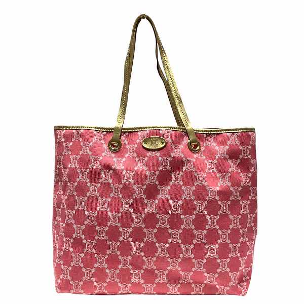 セリーヌ CELINE マカダム CE00 34 ピンク バッグ トートバッグ ショルダーバッグ レディース 送料無料 【中古】｜ワンダープライス　店