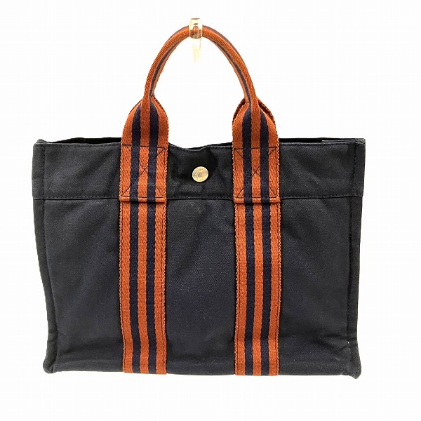 楽天市場】HERMES エルメス フールトゥPM ハンドバッグ キャンバス