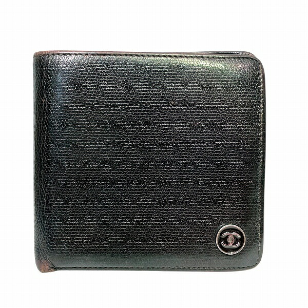 シャネル CHANEL 黒いこと ココボタン 2つ折り紙入れ レディース 貨物輸送無料 【中古】