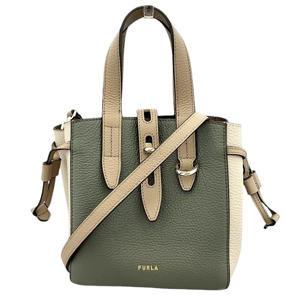 フルラ FURLA なめし革 バイ色合い 2WAY 御徒面子 ハンドバック ショルダーバッグ レディース 貨物輸送無料 【中古】 ハンドバッグ-バッグ・小物・ブランド雑貨-レディースバッグ