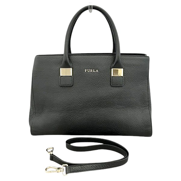 フルラ FURLA ブラック レザー 2WAY バッグ ハンドバッグ ショルダーバッグ レディース 送料無料 【中古】
